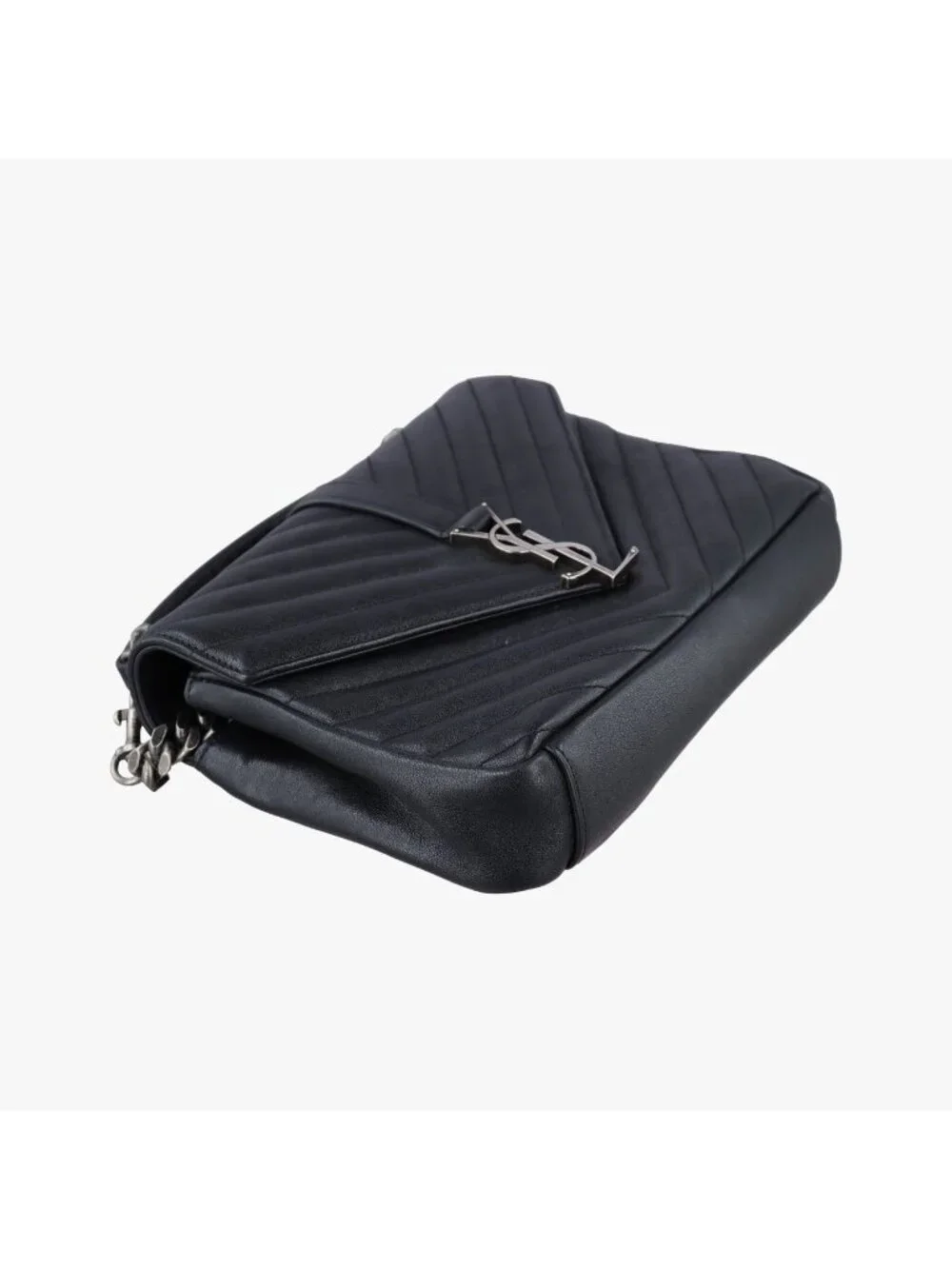 Saint Laurent Carre Black Leather Shoulder Bag